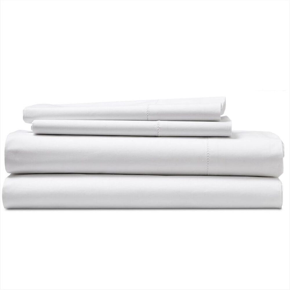 Sferra Parello Cotton Percale Twin Sheet Set White - NWT $480
